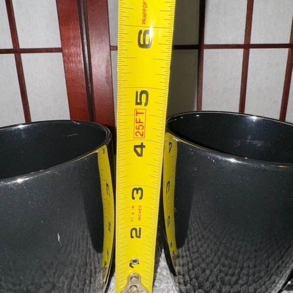 Corelle Stoneware Black Coffee Cups Mugs Set of 2 - Picture 13 of 15